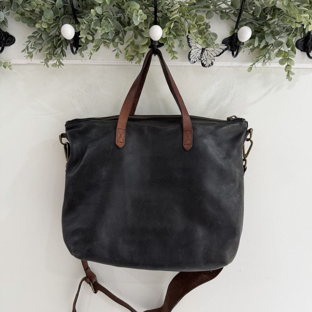 Madewell The Zip-Top Transport Bag Medium Leather Crossbody